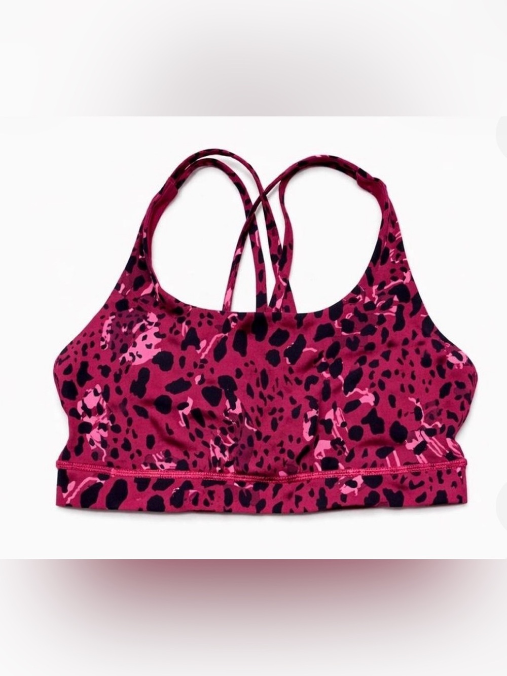 lululemon athletica Pink & Black Leopard Print Sports Bra